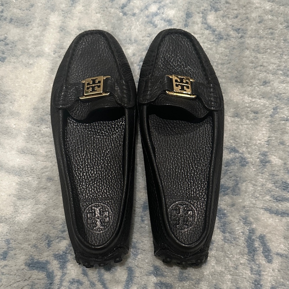 Tory Burch Black Leather Loafers